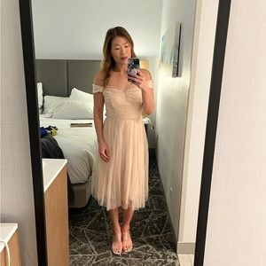 CHANGE THE TUNE BLUSH MIDI DRESS
